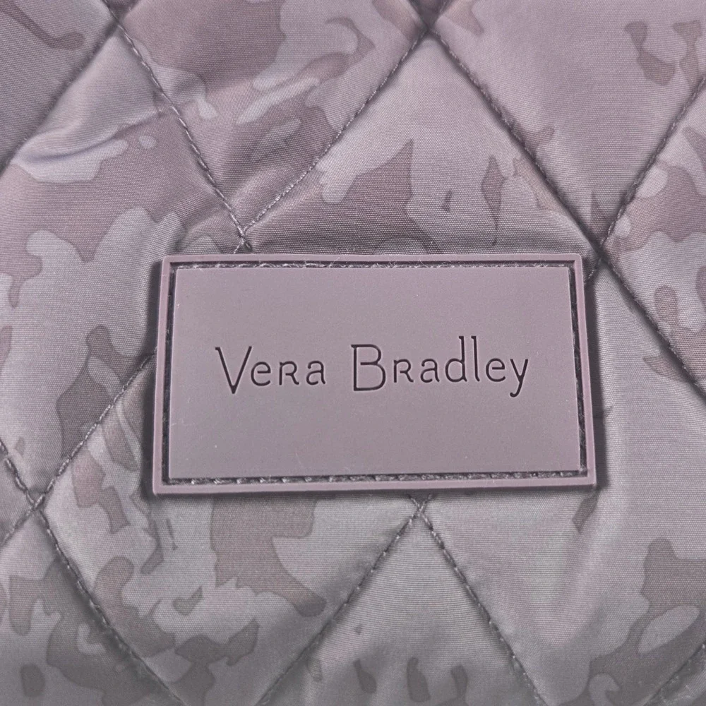 Vera Bradley Chrysanthemums Purple Flower Quilted Backpack School Travel Bag